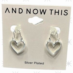 And Now This Silver Plated Heart Earrings 1602
